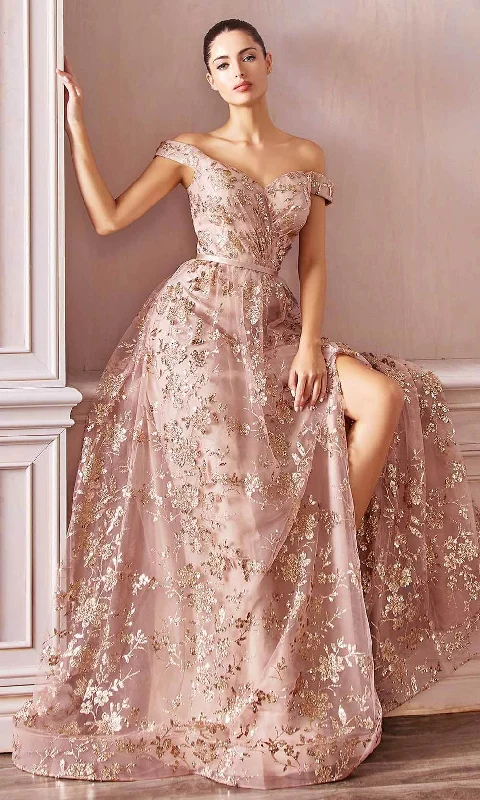 Women's High-End Clothing Ladivine CB069 - Off-Shoulder A-Line Prom Gown
