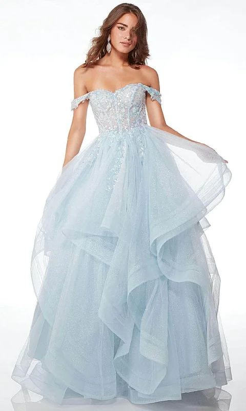 Women's Clothing Sale Alyce Paris 61636 - Beaded Off-Shoulder Ballgown