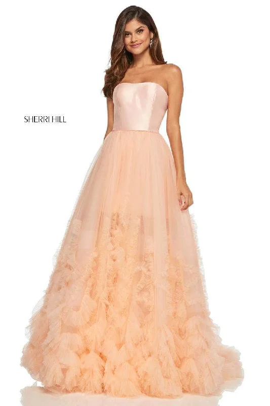 Women's Activewear for Exercise and Sports Sherri Hill 52693 - Ruffle Trimmed Ballgown