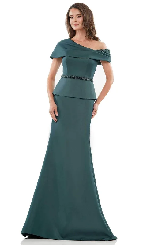 Flash Sale Or Flash Sales Marsoni by Colors MV1239 - Off-Shoulder Asymmetrical Formal Gown