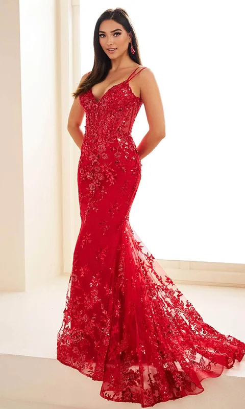 Clothing Woman Ellie Wilde EW36082 - Cutout Back Mermaid Prom Gown