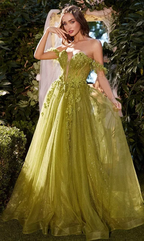 Extreme Clearance Deals Andrea and Leo A1237 - Off-Shoulder A-line Prom Gown