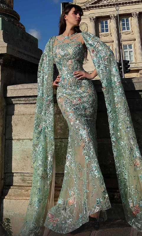 Women's Trendy Garments MNM COUTURE K4016 - Embroidered Gown