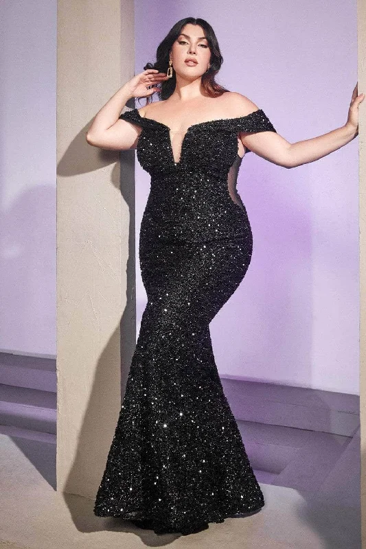 End Of Season Sale Clothing Ladivine CD975C - Sweetheart Sequin Prom Gown