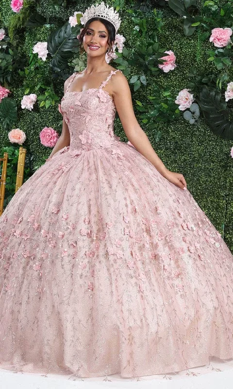 Sustainable Women's Apparel May Queen LK208 - Straight-Across Applique Ballgown