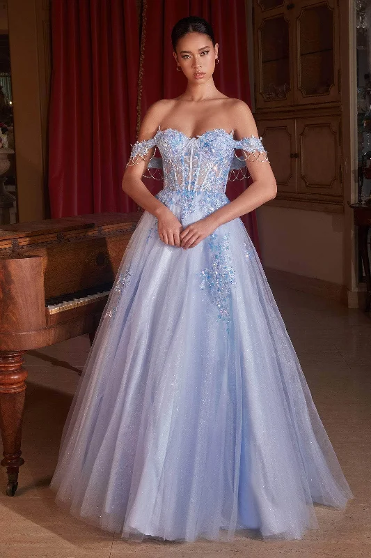 Clothes Of Woman Ladivine CDS490 - Corset Bodice Embroidered Ballgown