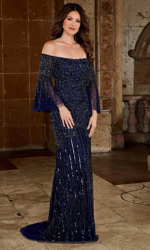 High-Quality Women's Fashion Dresses Rachel Allan RB8134 - Flutter Sleeve Off-Shoulder Dress