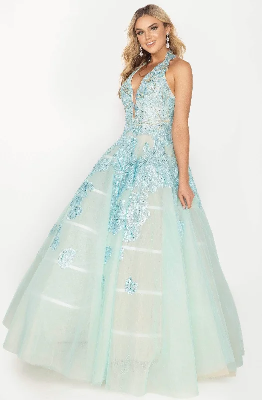 Affordable Fashion for Women Terani Couture 2011P1174 - Halter Embroidered Ballgown Affordable Fashion for Women Terani Couture 2011P1174 - Halter Embroidered Ballgown