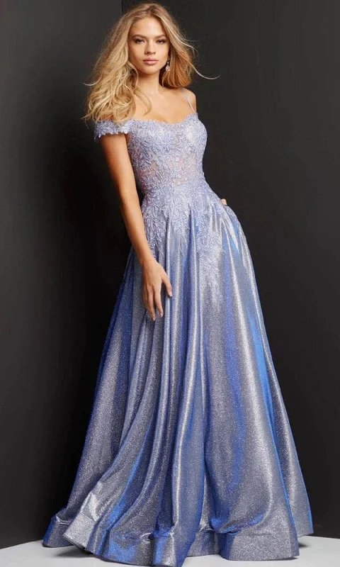 Women's Online Boutique JVN by Jovani JVN06503SC - Sweetheart Floral Lace Prom Gown