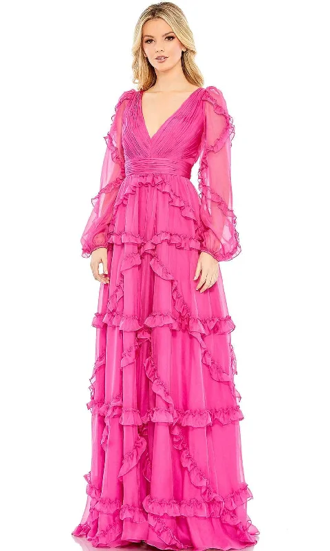 Women's Stylish Professional Apparel Mac Duggal 68223 - Long A-line Dress
