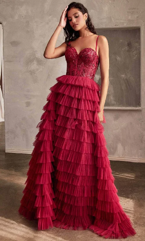 Women's Outerwear Clothing Cinderella Divine CB143 - Elegant Sequin-Embellished with Corset Bodice Ballgown Women's Outerwear Clothing Cinderella Divine CB143 - Elegant Sequin-Embellished with Corset Bodice Ballgown