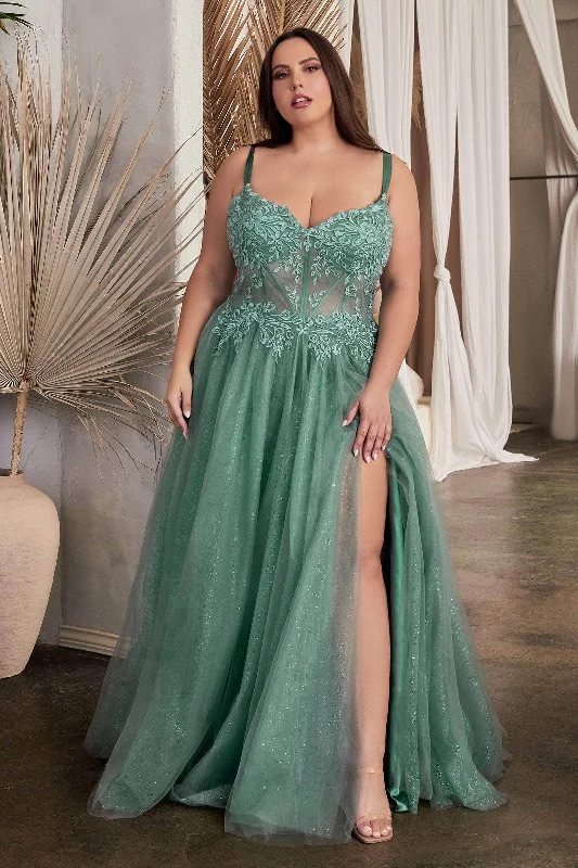 Women's Trendy Casual Outfit Ladivine C150C - Sleeveless A-line Gown