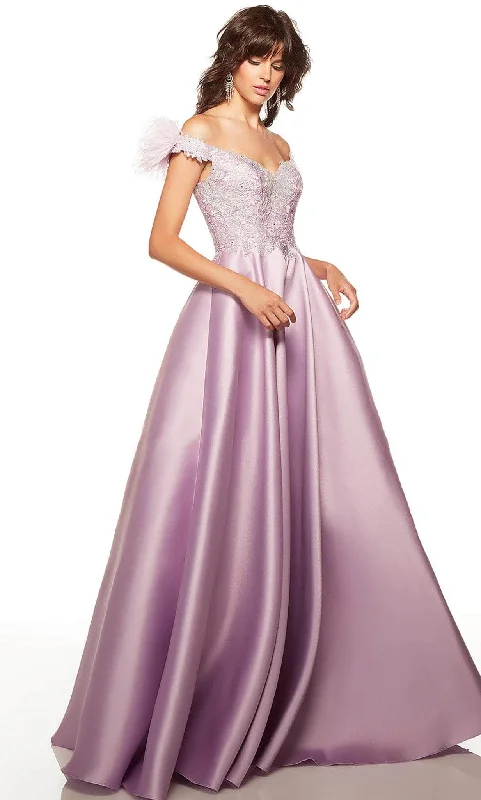 Affordable Women's Fashion Alyce Paris 61303 - Off-Shoulder Gown