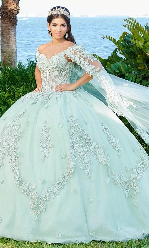 Affordable Women's Attire Fiesta Gowns 56498 - V-Neck Ballgown