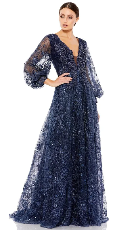 Modern Women's Apparel Mac Duggal 20283 - V-Neck Beaded Lace Formal Gown