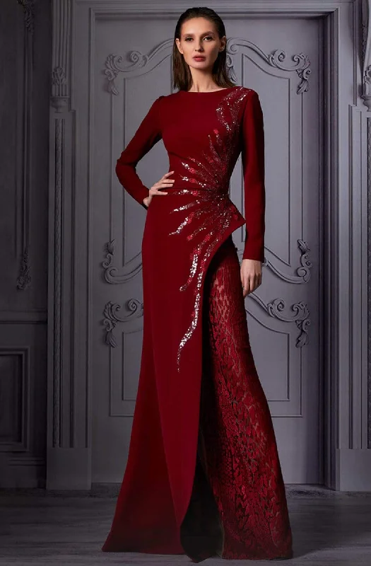 Exclusive Online Sale MNM Couture - K3850 Bateau Neck A-Line Gown