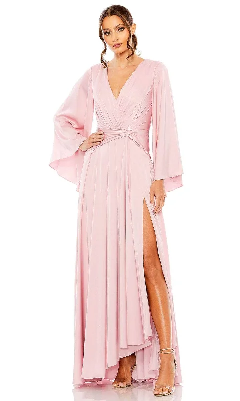 Women's Attire Ieena Duggal 55993 - High Slit Long Sleeve Gown